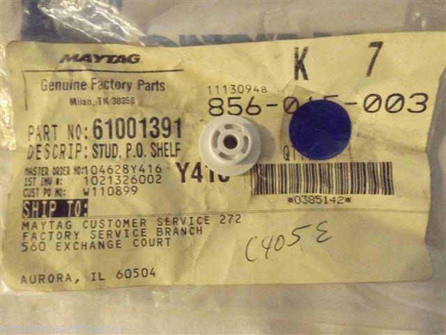 JENN AIR BOSCH REFRIGERATOR 61001391 Stud, P.o. Shelf NEW IN BOX JENN AIR BOSCH REFRIGERATOR 61001391 Stud, P.o. Shelf NEW IN BOX